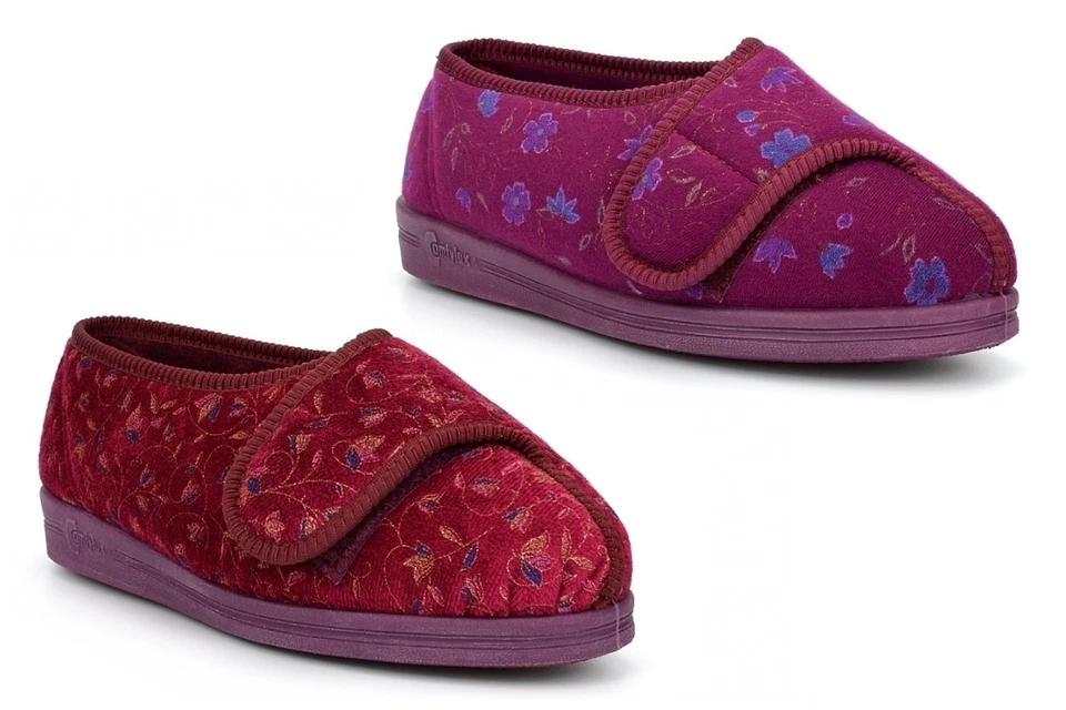 COMFYLUX Damen Wide Fit Hausschuhe Extra Wide Pantoffeln Damen Weite Hausschuhe 4E Weite EEEE