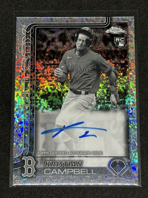 #ad 2025 Topps Chrome Kristian Campbell Rookie Auto Bamp;W Mini Diamond Refractor RA KC $19.99