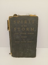 Spirit Of The Storm And Other Poems By David Irving Dobson 1922 Hardcover