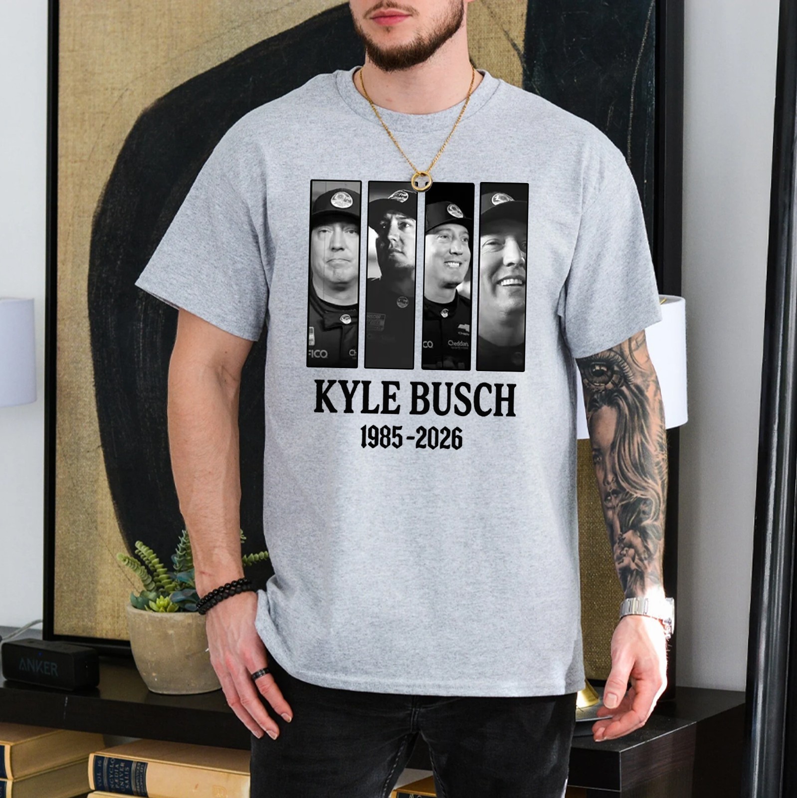 Kyle Busch Tribute Shirt, NASCAR Legend Memorial TShirt - S to 5XL