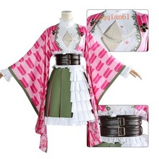 Demon Slayer: Kimetsu no Yaiba Mitsuri Kanroji Anime Cosplay Costume Halloween