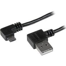 Startech 2M 6 Ft Micro-Usb Cable With Right-Angled Connectors M/M Usb A To Micro