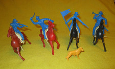Vintage Tim-Mee Toys U.S. Cavalry With Horses, Saddles,  Famous Cavalry Dog