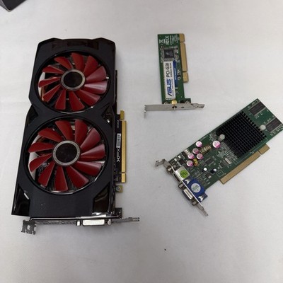 PC Parts Lot XFX AMD RADEON RX-570 ASUS PCI-G3I & Video- 208PCI-128TV READ