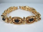 D'Orlan Gold Plated Bracelet with Enamel - 7 1/2" - 8928