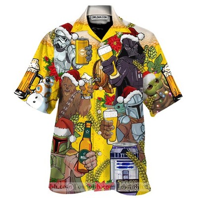 Christmas Star Wars Dear Santa Heres Your Beer Unisex Hawaiian Shirt