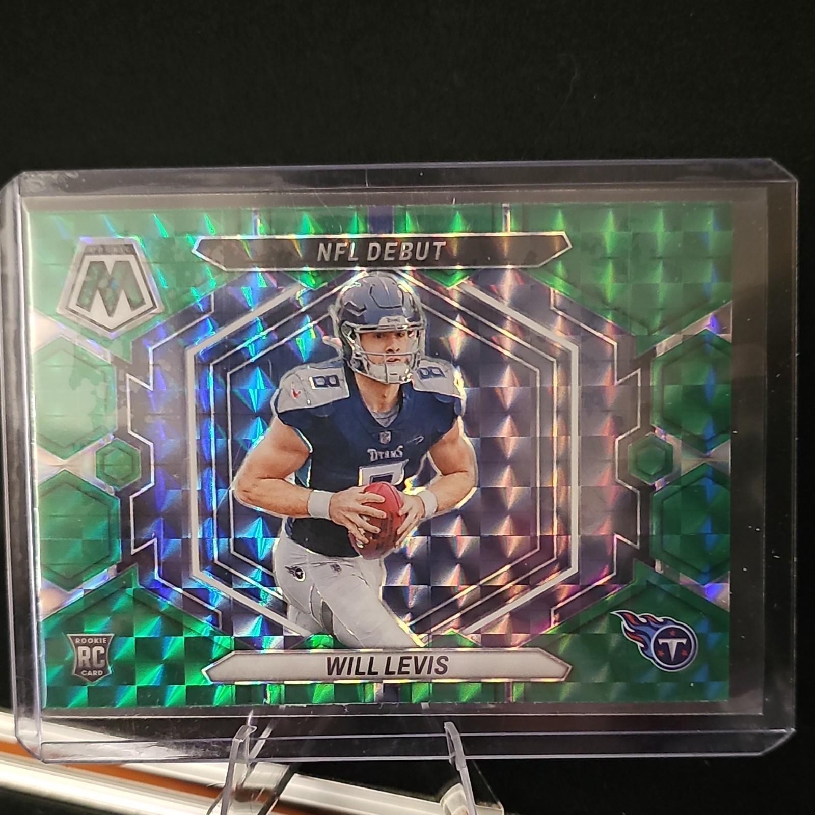 Panini 2023 Mosaic NFL Debut Green Mosaic Prizm Rookie Will Levis ND-4 Titans