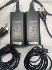 Lot of 2 GENUINE OEM Dell 65W USB-C Laptop Charger and Power Supply