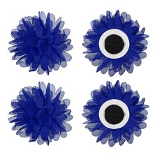3.9" Dog Collar Flowers for Dogs Blue 4Pcs