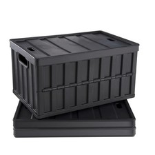 SucceBuy Set of 3 45L/65L Collapsible Storage Bins Folding Stackable Utility