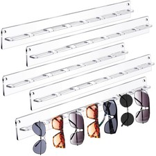 5 Pack Acrylic Sunglasses Organizer Storage Wall Mounted Eyeglasses Holder Ha...