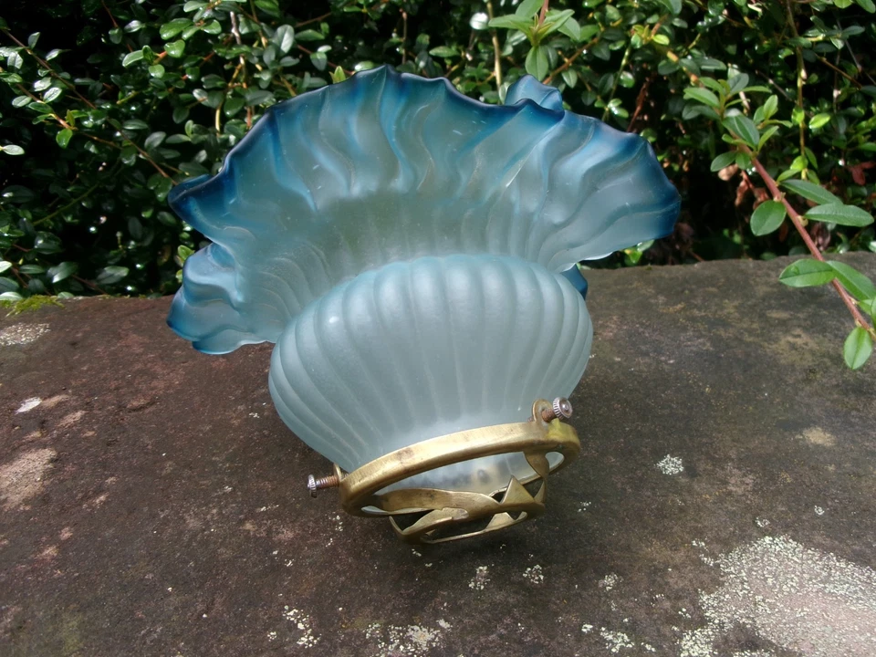 Ancienne tulipe en verre art déco pour lampe - suspension - Photo 4/4