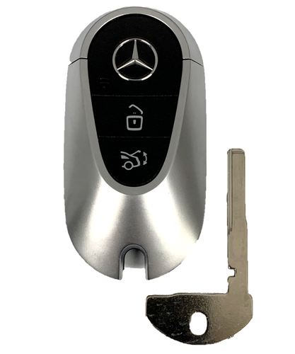 OEM Mercedes Benz Remote Fob + Uncut Key Insert - IYZ-MS5 - Matte Black ...