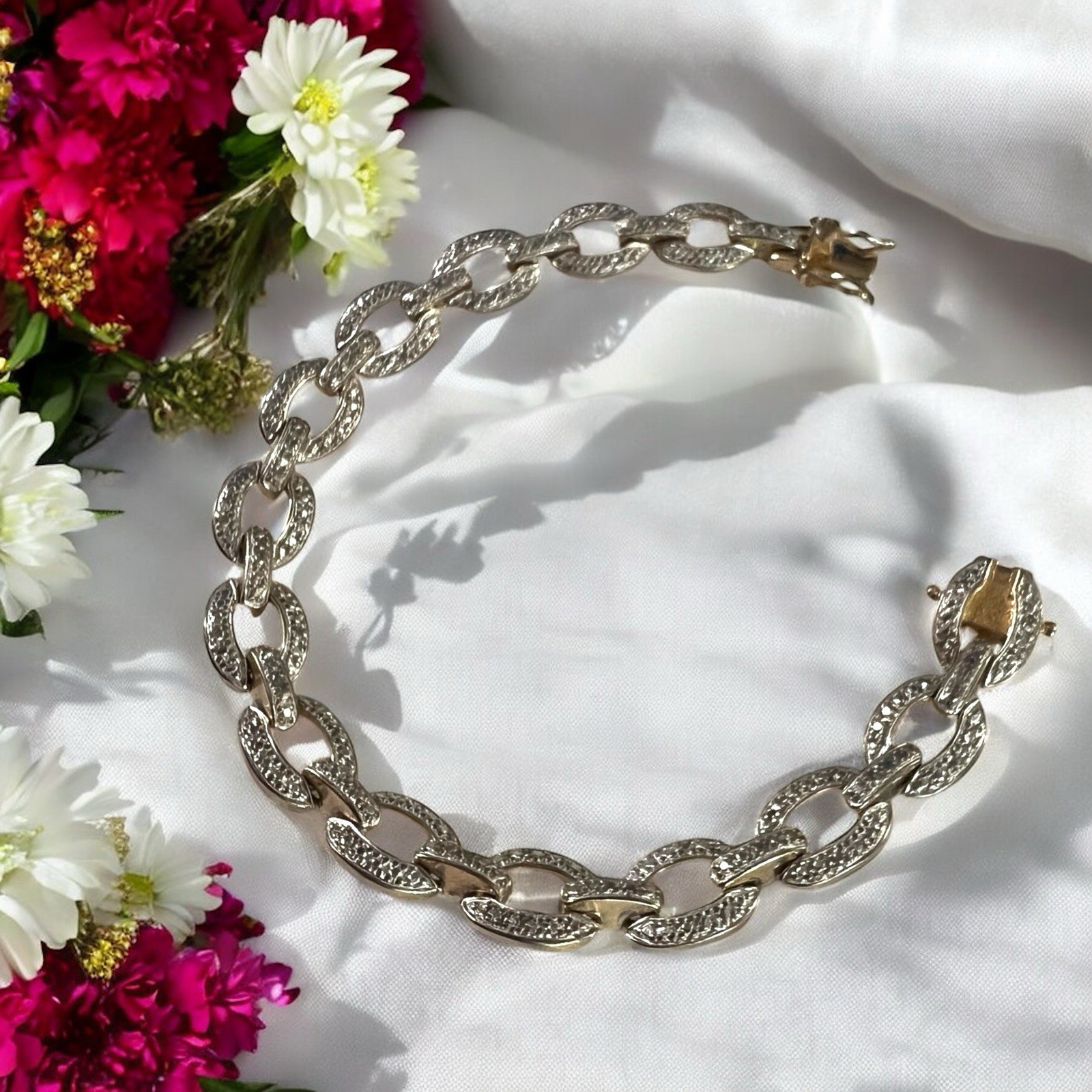 Solid Sterling Silver, .925 Intricate Flat Oval L… - image 10