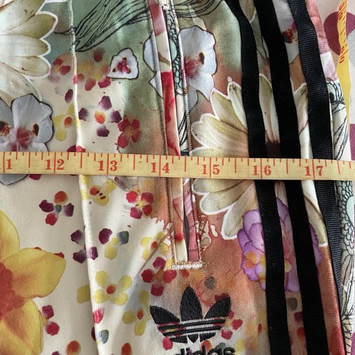 Adidas Originals Farm Rio Women’s UK 8 Tropical Floral Leggings See Pics Cut Leg - Picture 10 of 13