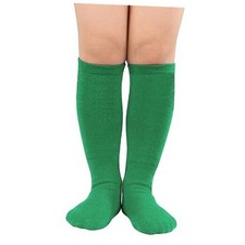 Kids Child Soccer Socks Knee High Tube Socks 3-6 Years 1 Pair Solid Green