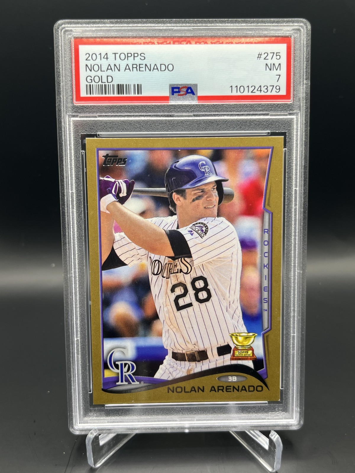 2014 Topps Gold Rookie Cup Nolan Arenado #275 Rockies/Cardinals PSA 7 0516/2014