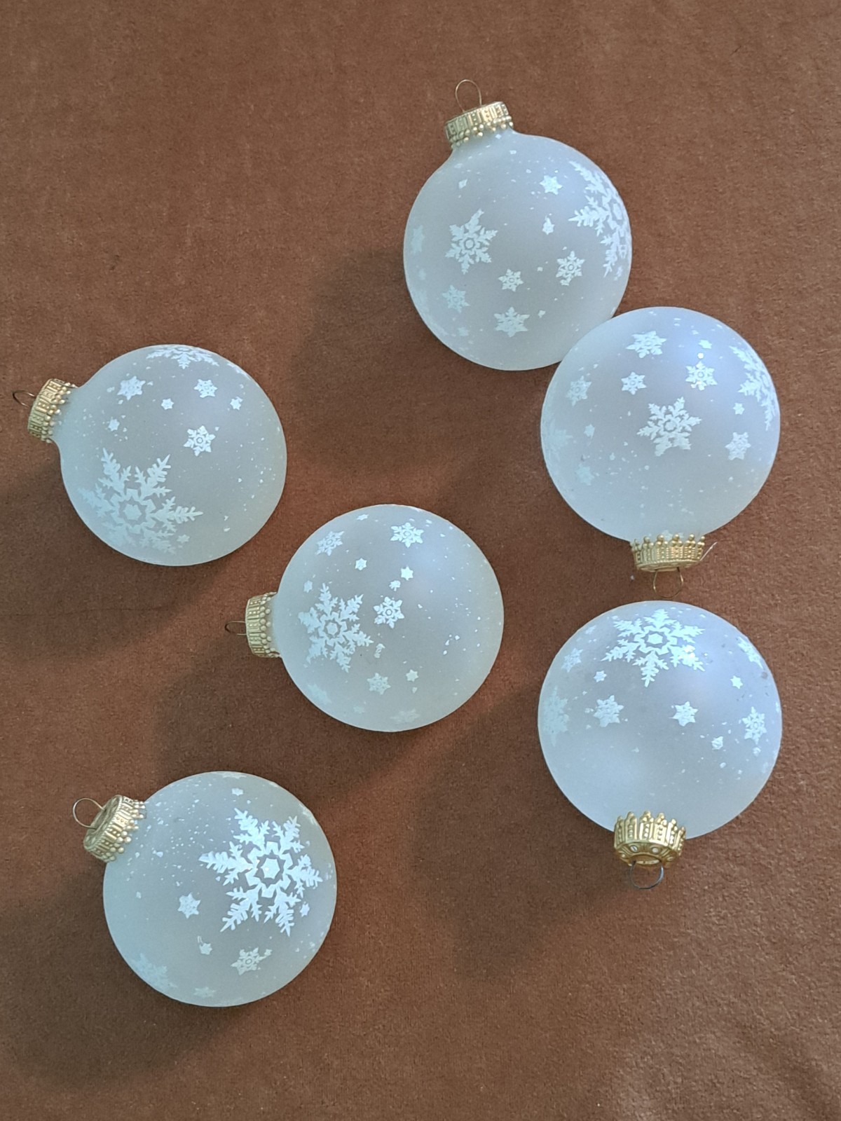 Martha Stewart Vintage Glass Christmas Ornaments Snowflake Germany