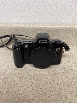 Canon EOS Rebel XS 35mm Black SLR Film Camera with Strap [Body Only] Working
