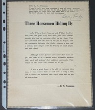 HARRY RUBY (1970) Orig. Signed Note to Super-agent H.N. Swanson On Trade Paper!