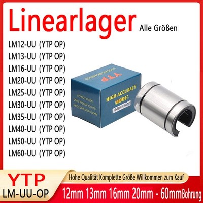 Linearlager LM12-60UU 12-60mm Kugellager YTP Bearing CNC RepRap 3D Drucker Welle