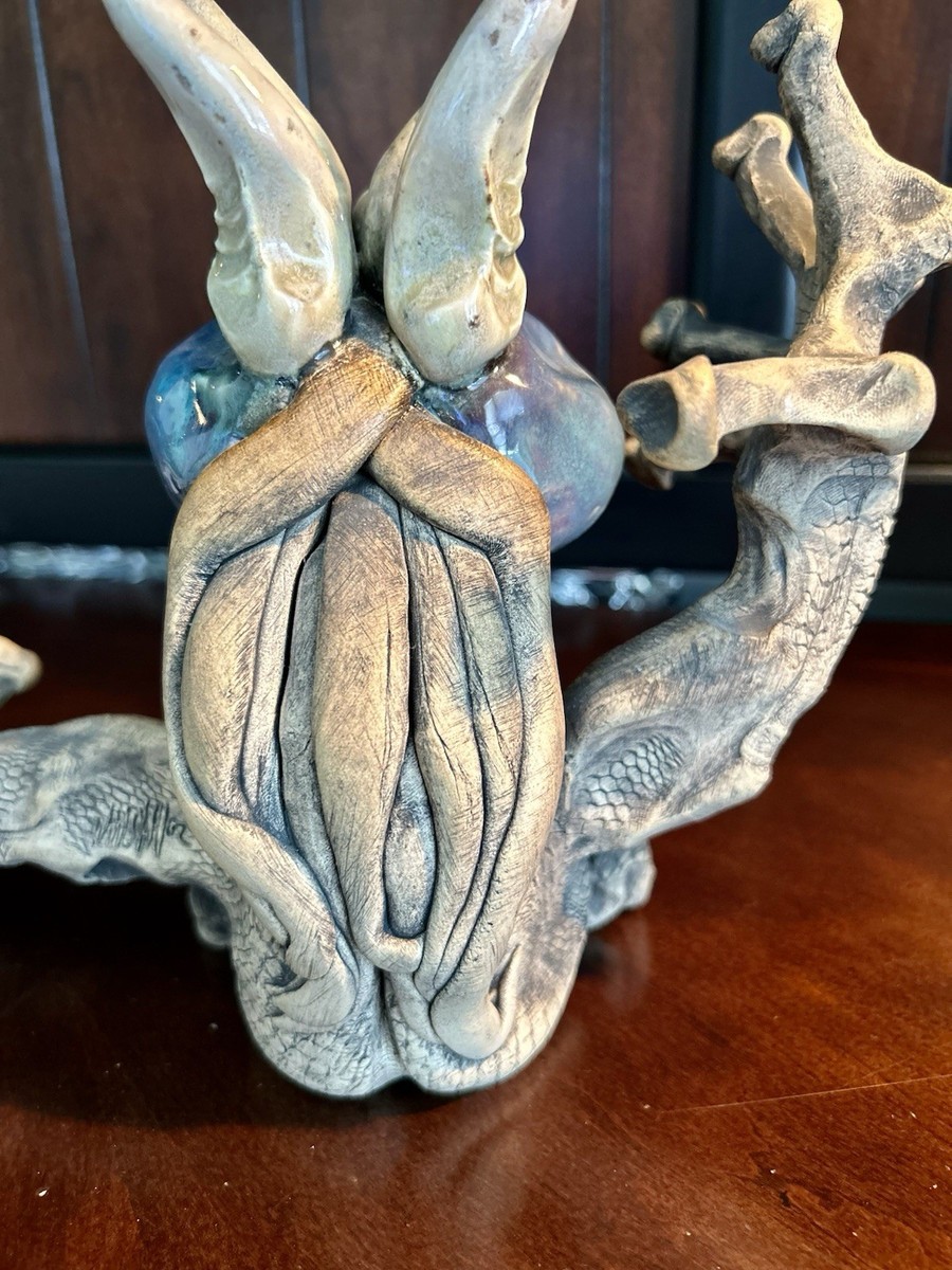 2002 Woo Creature by Richard Marshall Pottery Sculpture 12.5”X8.5