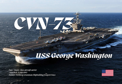 USS George Washington CVN-73 Poster US Wandbild - 16x12/20x16/24x18/36x24