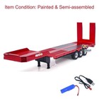 Plastic 3Axle Semi Trailer Flatbed 1502 for 1/18 RC Tractor Truck HUINA 1501 Car — photo 2