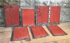 7 Tin Roofing Shingle Tiles, Decorative Panels, Backsplash, Reclaimed Tin W,
