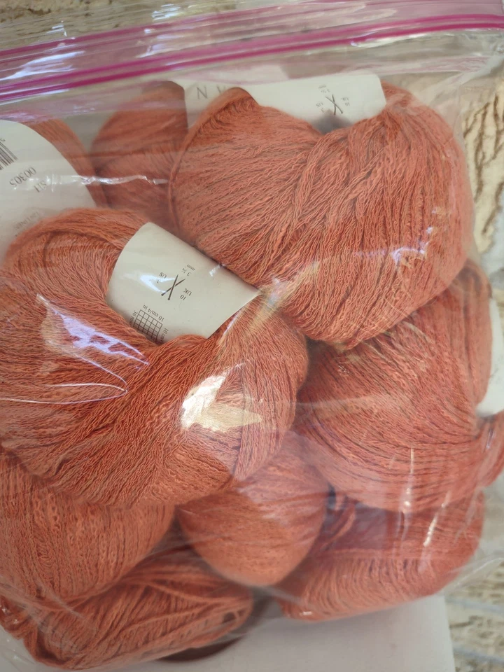 Lot of 10 Rowan Panama Viscose/Cotton/Linen 50g #305 Dahlia Lot 739 Terracotta  - Image 4 of 4
