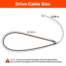Upgraded 56.18" Drive Cable for Husqvarna Mowers - Ultimate Replacement Solution
