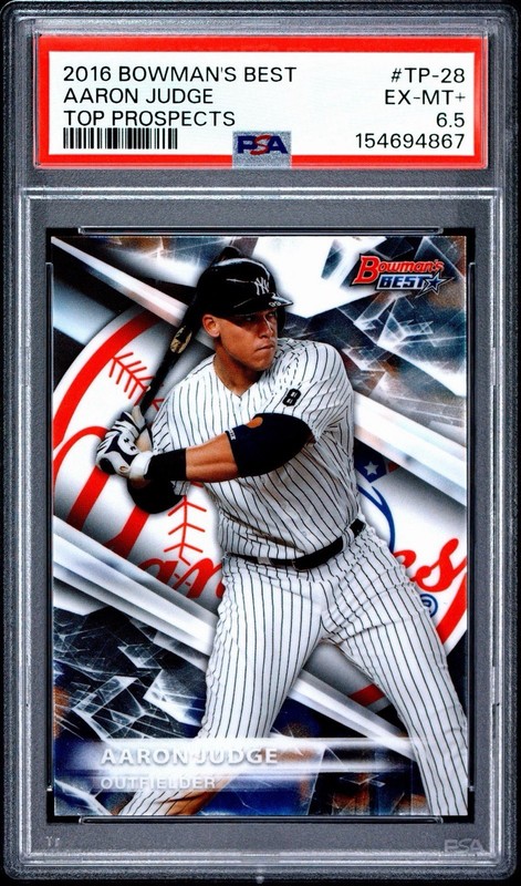 2016 Bowman's Best Aaron Judge Refractor PSA 6.5 #TP-28 NY Yankees