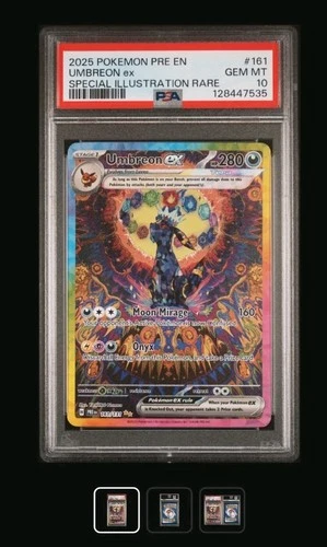 2025 Pokemon PRE Prismatic Evolutions Umbreon EX #161/131 SIR PSA 10 GEM MINT
