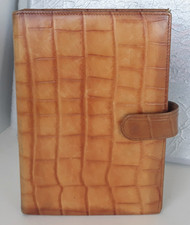 Vintage  Dooney  Bourke Leather Organizer Folio Notepad Holder Cover 8.5" x 6  