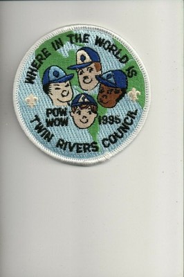 1995 Twin Rivers Council Where In The World Is Pow Wow patch