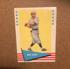 Max Carey: 1961 Fleer Baseball Greats #12