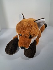 FAO Schwarz Adopt A Pets 23" Lying Brown Fox Plush Stuffed Animal Toy