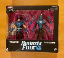 Marvel Legends Fantastic Four Wolverine & Spider-Man 2 Pack Figures  Damaged Box