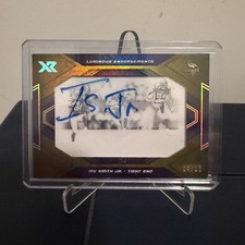 Irv Smith Jr. 2019 Panini XR Luminous Endorsements Gold Auto Rookie /10 Vikings
