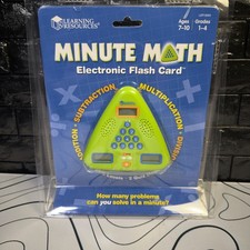 Learning Resources Minute Math Electronic Flash Card Ages 7-10 Grades 1-4