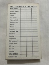 Vintage 1962 Millie Bornes Części zamienne Arkusz wyników części STACK