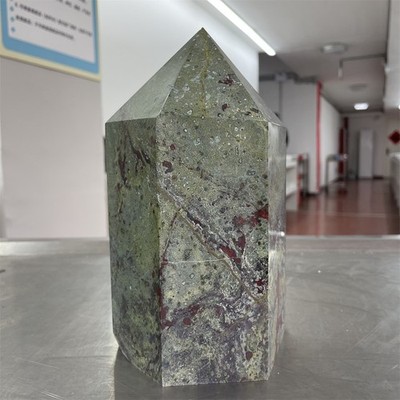 10.1LB 7.6'' Natural Dragon Blood Stone Obelisk Quartz Crystal Tower Point Reiki 