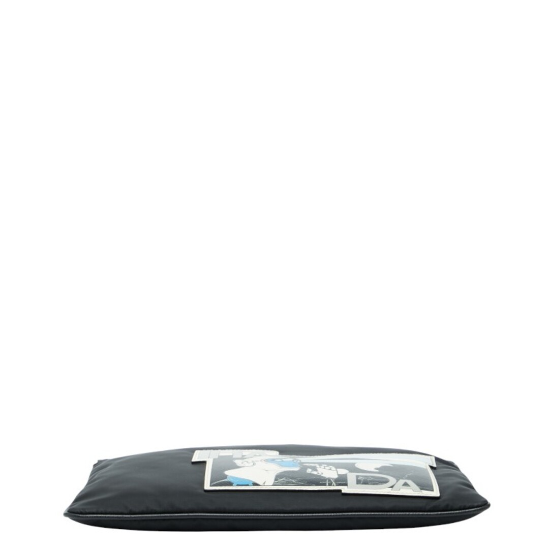 Excellent condition PRADA monkey robot clutch bag second bag nylon saffiano leat thumbnail 3