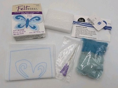 Dimensions Butterly Feltworks Needle Felting Craft Kit, 4'' x 3'' 73444