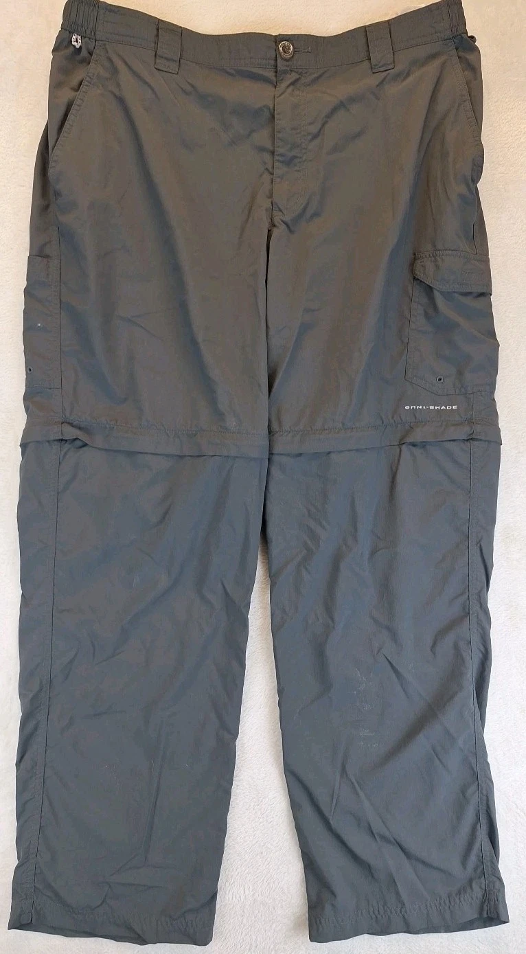 Columbia PFG Omni Shade Convertible Cargo Pants Fishing Hiking Trail Gray
Opens in a new window or t