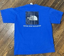 North Face Shirt Adult Medium Red Short Sleeve Crewneck Mens Graphic Tee Outdoor