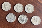 Lot of (6) 1940 Mercury Silver Dimes 5-P, 1-D, Uncirculated