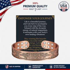 Stylish Copper Bracelet for Men, 3800 Gauss Magnetic Therapy, Life Tree Symbol