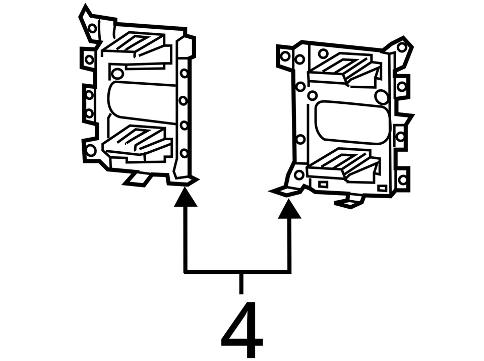2019-2024 Dodge Ram 2500 3500 Front Right Bumper Bracket Kit OEM 68449583AB Foto 4 de 4