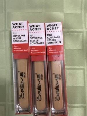 The Creme Shop What Acne Full Coverage Rescue Concealer ~ Medium 40 Lot Of 3